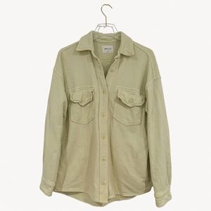 Aritzia Wilfred Free Terry Fleece Shirt Size Small in Mint Green
